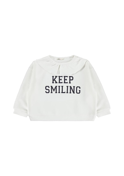 Civil Girls Kaşkorse Yakalı 6-9 Yaş Sweatshirt - Ekru