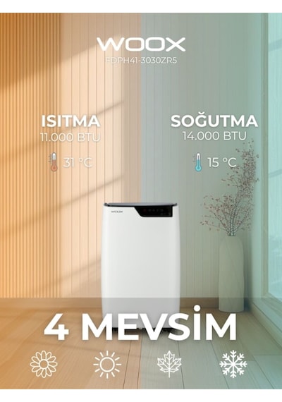 Woox FDPH41-3030ZR5 14000 BTU Taşınabilir Mobil Klima
