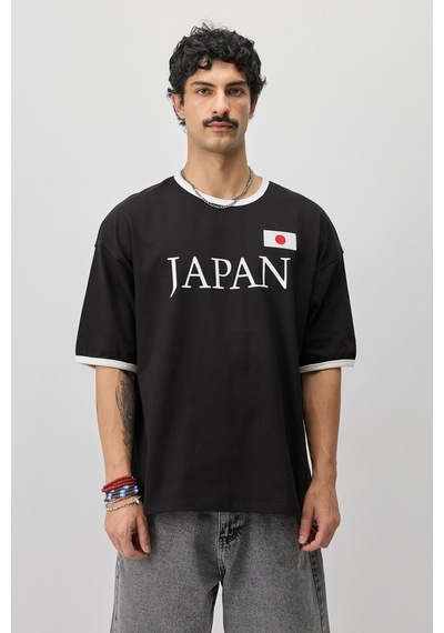 Fıfa World Cup 26 Japonya Oversize Tişört Siyah
