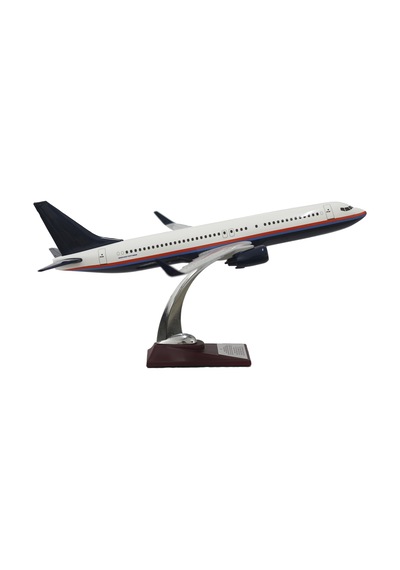Zekupp Boeing 737-800 1/100 Ölçekli Beyaz Şeritli Tasarım Model Uçak