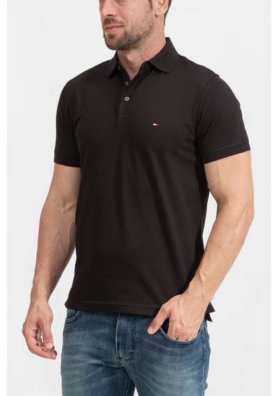 Tommy Hilfiger 1985 Slim Polo Erkek Polo Yaka T-shirt-10811 Siyah