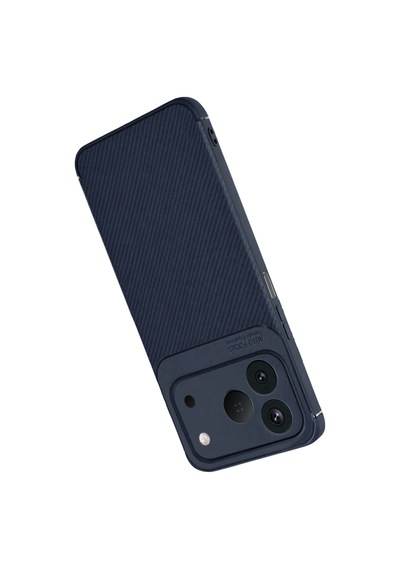Tecno Spark 50 4g Kılıf Karbon Silikon Case Lacivert