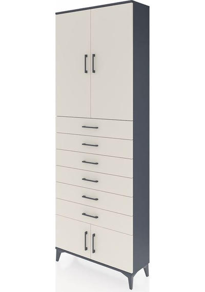 Arges Dolap 3 Raflı 6 Çekmeceli 4 Kapaklı 88x30x243 Antrasit-... Antrasit Arges Dolap 3 Raflı 6 Çekmeceli 4 Kapaklı 88x30x243 Antrasit-... Antrasit