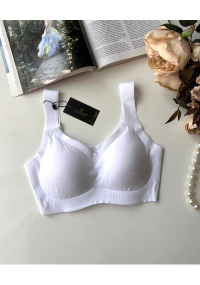 Carla Balensiz Dikişsiz Push-up Invisible Ice-silk Görünmez Süt Beyaz