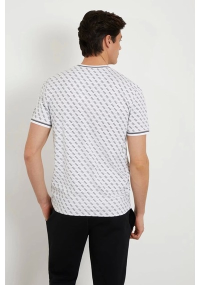 Guess Erkek Tamamı 4g Logolu T-shirt L Siyah