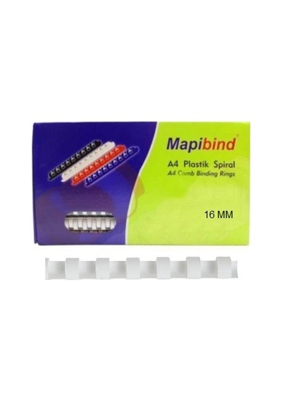 Mapi Spiral Plastik 16 Mm Beyaz