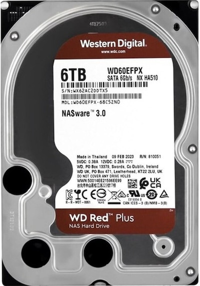 Wd WD60EFPX 6 TB Red 3.5" 5400 Rpm 256 MB Sata3 Harddisk