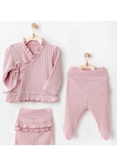 Andywawa Bebek Takım 2 Pcs Sweet Penguın-11457 Pembe