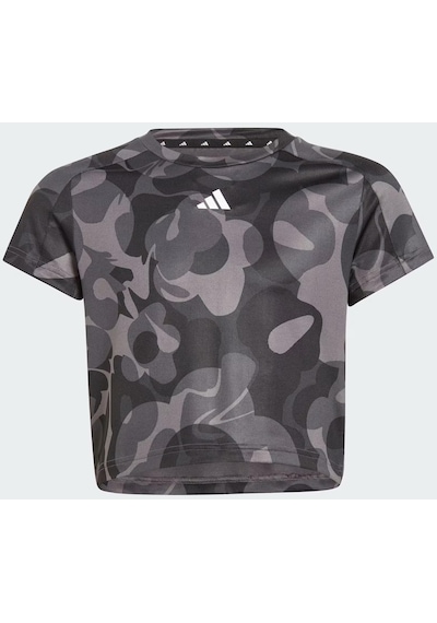 Adidas Essentials Aeroready Seasonal Print Crop Çocuk Tişört C-adııa3021c40a00 Siyah