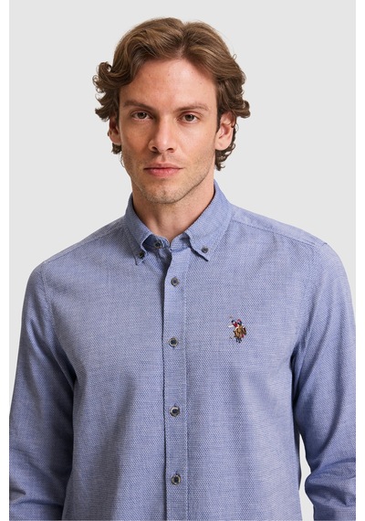 U.s. Polo Assn. Erkek Lacivert Gömlek Basic 50322343-vr033