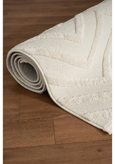 Arta Ct012a Beyaz Halı Dekoratif Sisal Yumuşak Bukleli Tozsuz Salon Halısı Yatak Odası Iskandinav
