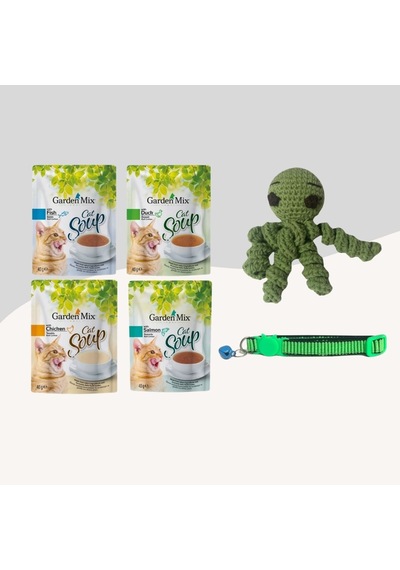 Kediler İçin 3lü Set Yeşil