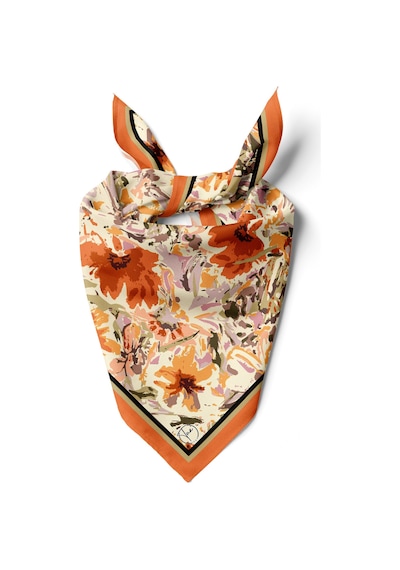 Orange Flower Desen Bandana/fular Çok Renkli