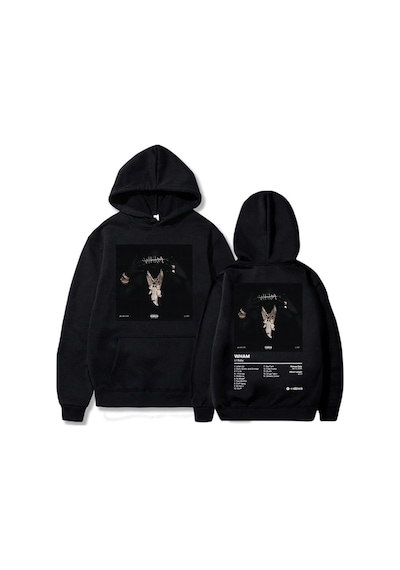 Tarzsokak Siyah Unisex Lil Baby Wham Who Hard As Me Heavy Mental Fashion Sweatshirt For Winter Fleece