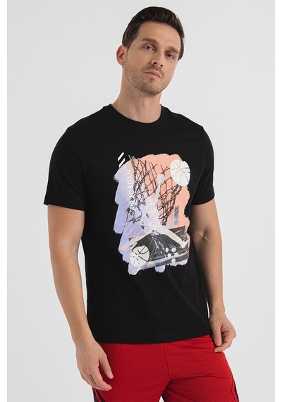 Nike Air Jordan Brand Graphic Ss Crew Grafik Baskılı Erkek Tişört Siyah Siyah