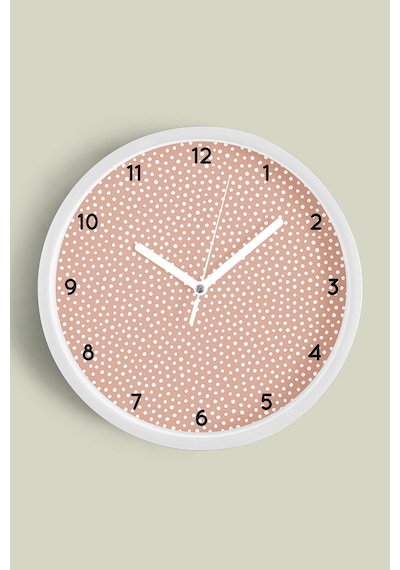 Modern Tasarım Duvar Saati - 25cm - Önü Camlı Beyaz Kasa - Sessiz Mekanizma-jh0333 Beyaz