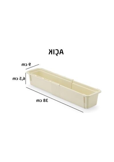 Ayarlanabilir Mini Çekmece Organizer, Krem Renkli Açık Bej