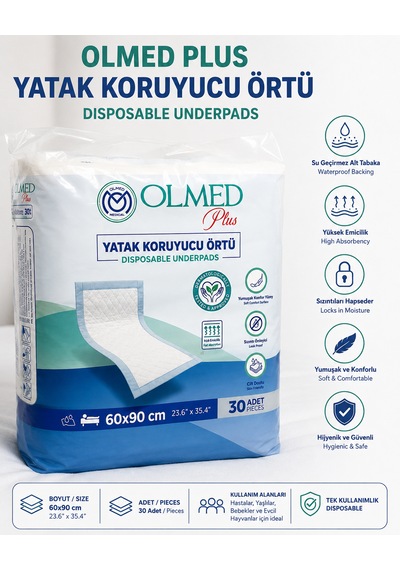 Olmed Yatak Koruyucu 60 90 Cm 30'lu