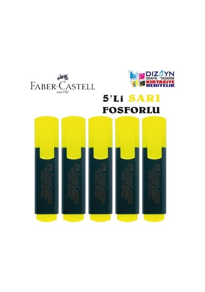 Fosforlu Kalem 5'li Sarı