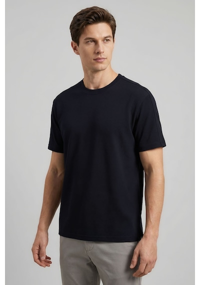 Rahat Form O Yaka 3lü Paket Siyah-haki-lacivert Erkek T-shirt - 88495 Siyah - Haki - Gri