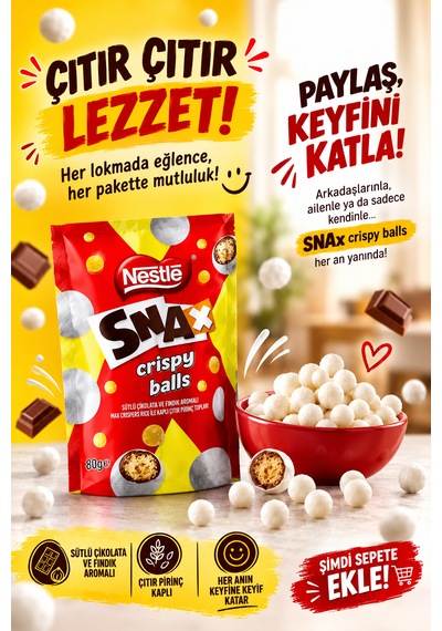 Nestle Snax Crıspy Balls 80gr