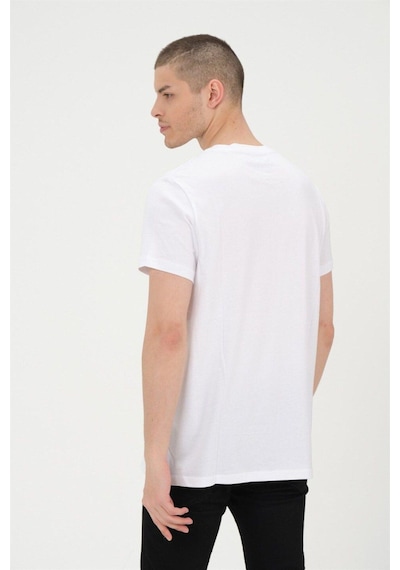 Rich Erkek Basic T-shirt %100 Pamuk Tişört Beyaz