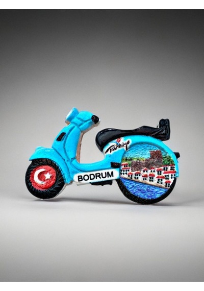 Bodrum Temalı Kabartmalı Polyester Magnet. 9cm X 5cm