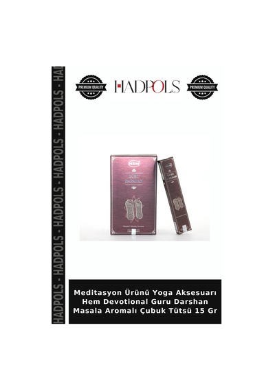 Meditasyon Ürünü Yoga Aksesuarı Hem Devotional Guru Darshan Masala Aromalı Çubuk Tütsü 15 Gr