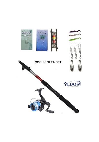 Aldos 180 Cm Kamış Makina Olta Seti Çocuk Olta Seti