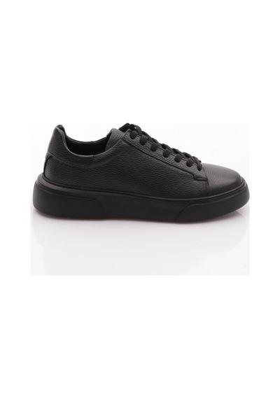 Dgn Toby Erkek Hakiki Deri Sneaker Ayakkabi Siyah