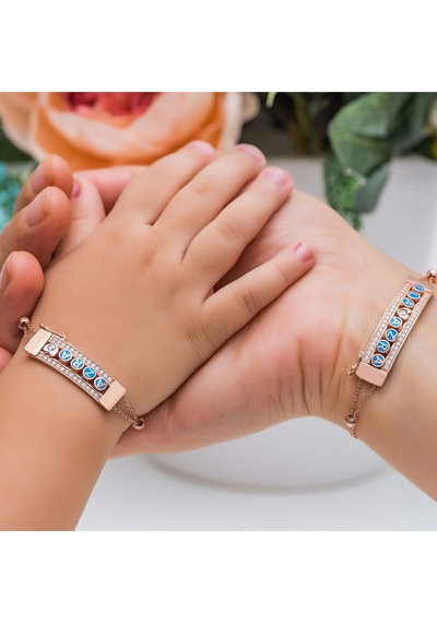 Papatya Silver 925 Ayar Anne Çocuk Demonte Gümüş Bileklik