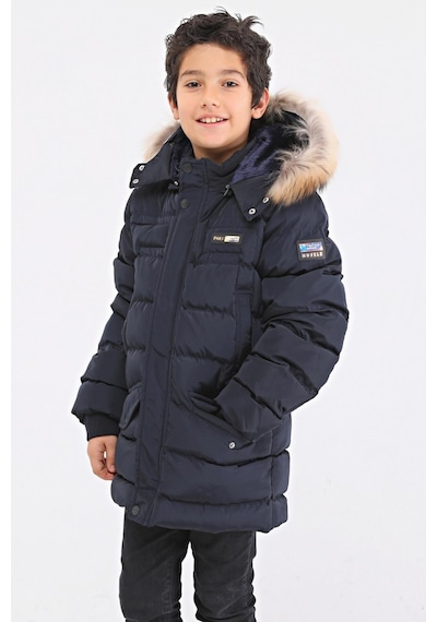Benitto Kids Natürel Kürklü Erkek Çocuk Şişme Mont 51246-lacivert Lacivert