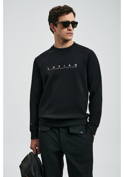 Lufian Erkek Cooper Sweatshirt 112030177 Siyah Siyah