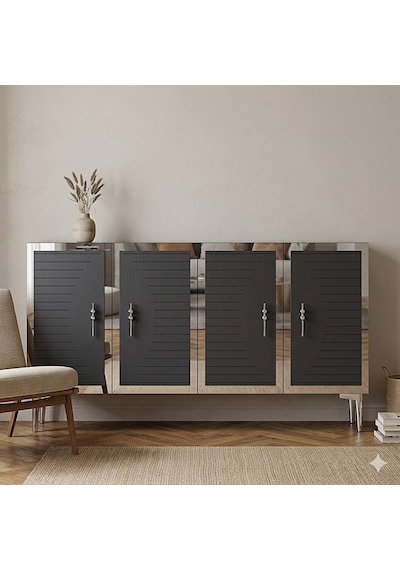 Ka1207as Tuna Konsol Ve Tv Sehpası Antrasit-silver 120cm