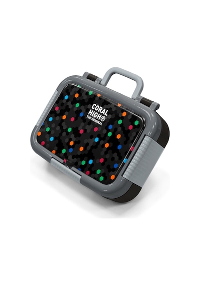 Coral High Kids Siyah Renkli Petek Desenli Paslanmaz Çelik Beslenme Kabı 39110 Siyah