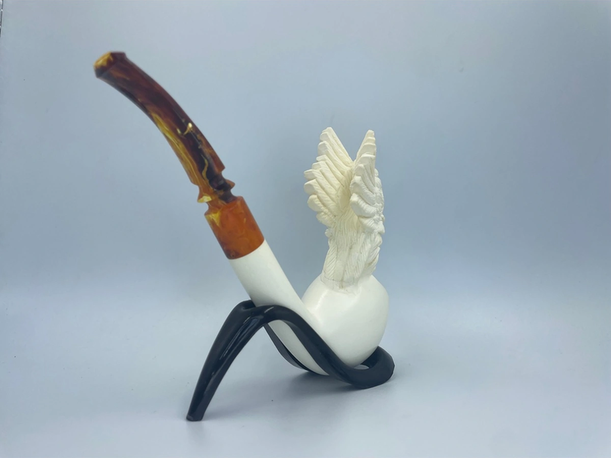 Golden Eagle Lületaşı Pipo El Yapımı, Koleksiyonluk, Doğal Taş, Filtreli, Özgün Tasarım