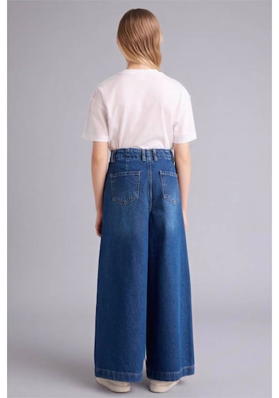 Defacto Wıde Leg Geniş Paça Jean Pantolon Kız Çocuk G9426a826smnm28 Mavi-nm28