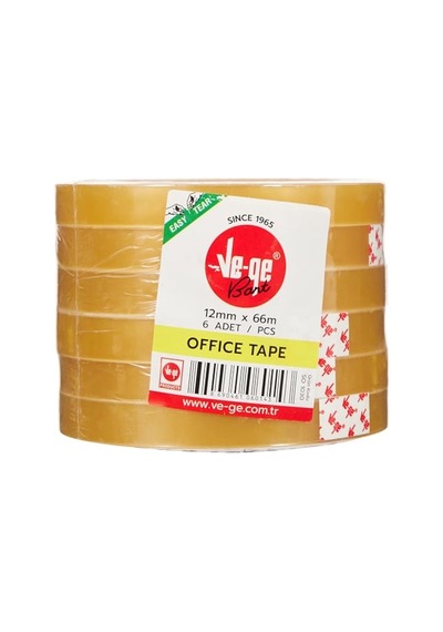 Ve-ge Vege Selefon Bant Offıce Tape 12x66 6 Lı Paket Diğer