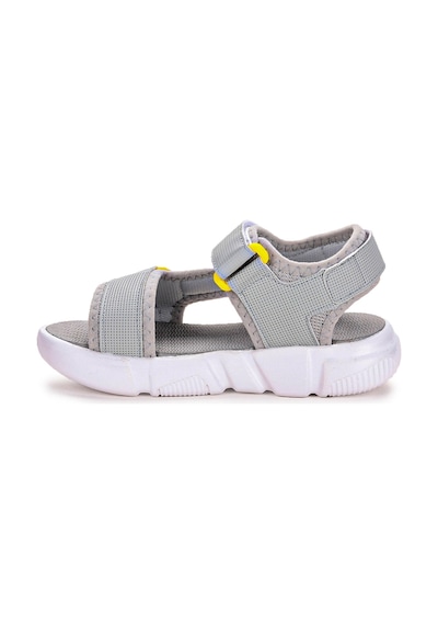 Kiko Kids Cırtlı Yürüyüş Erkek Çocuk Sandalet 2722-27 Gri - Sarı