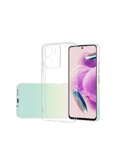 Fibaks Redmi 13c-poco C65 Uyumlu Kılıf Kamera Korumalı Renksiz Şeffaf Esnek Silikon Kapak