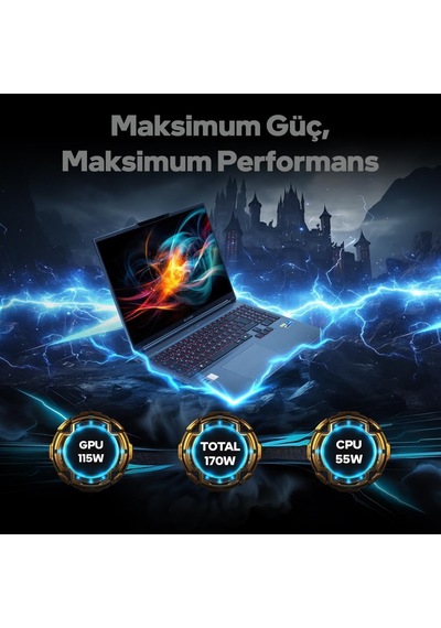 Game Garaj Slayer X5T-5050-C6 i5 13500HX 32 GB 1 TB SSD RTX5050 16" Wuxga Free Dos Dizüstü Bilgisayar
