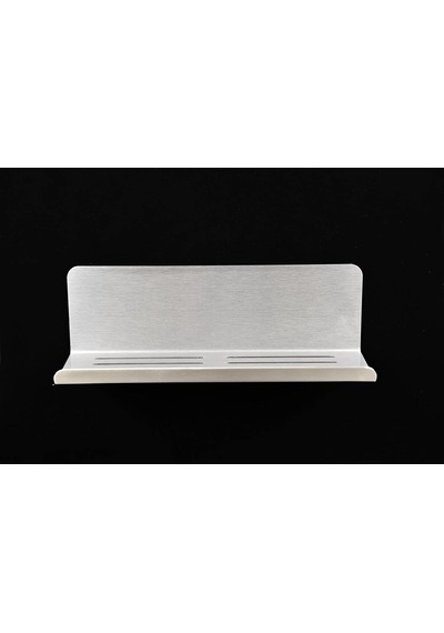 Paslanmaz Çelik 28cm Banyo Rafı Duş Rafı - Yapışkanlı Montaj - Anında Kolay Montaj - Inox