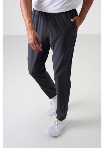 Antrasit Polyester İnce Yumuşak Comfort Fit Erkek Eşofman Alt - 82119 Antrasit
