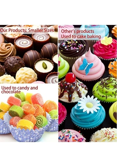 200 Adet Renkli Muffin Cupcake Kalıpları Kek Kapsülü Cupcake Muffin Kağıdı Stoneware Çok Renkli Diğer
