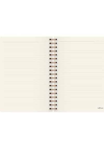 Botanical Spiralli Defter Çizgili Turuncu 17x24 Cm