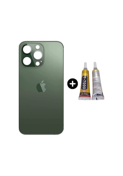 Apple Uyumlu iPhone 13 Pro Max Arka Pil Batarya Kapak Yeşil + B7000