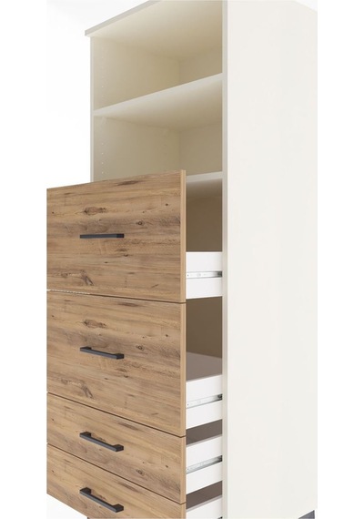 Hyperion Dolap 2 Raflı 4 Çekmeceli 60x44x163 Aytaşı-çam Aytaşı