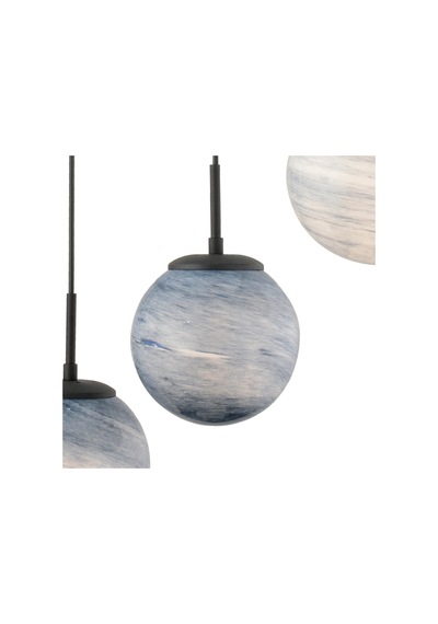 Efser 5li Sıralı Avize Modern Oturma Odası Salon Sarkıt Avize Siyah