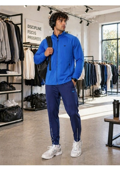 Cross Time Erkek Mavi Slim Fit Eşofman Takımı