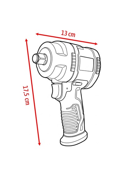 Havalı Somun Sökme Aleti 1/2 İnç 650nm 67kgm Profesyonel Darbeli